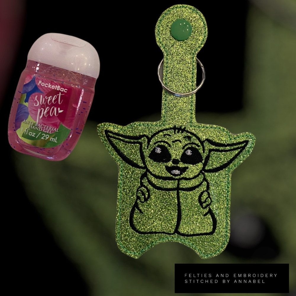 New hand sanitizer, green guy, works with Bath and Body Works pocket sanitizers